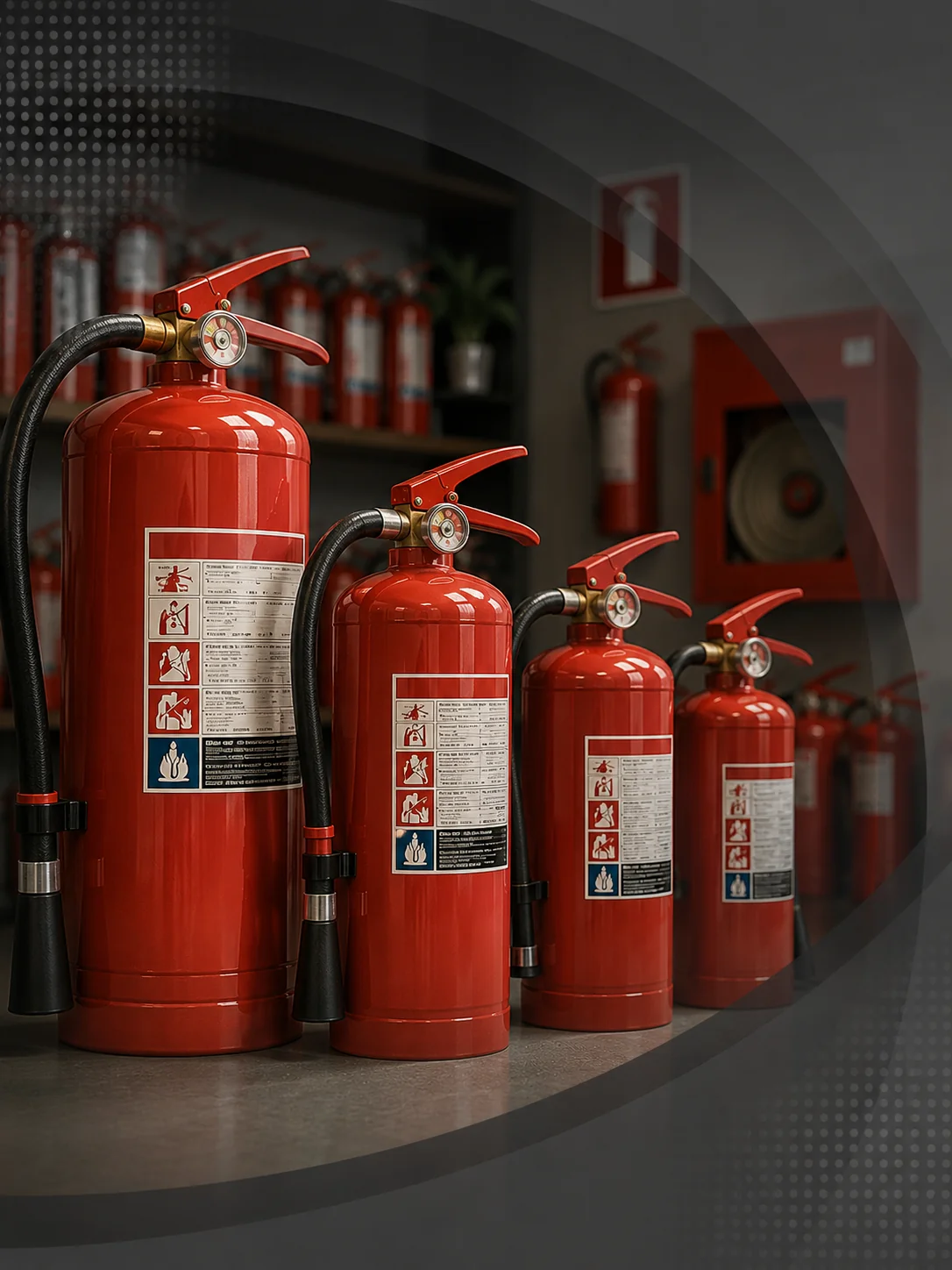 Extintores para segurança contra incêndios